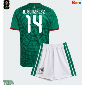 Mexico Armando Gonzalez #14 Replika Babytøj Hjemmebanesæt Børn VM 2026 Kortærmet (+ Korte bukser)